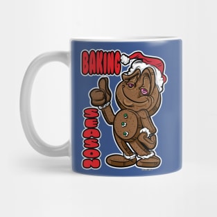 Gingerbread Man Baking Season with thumbs up smirk Mug